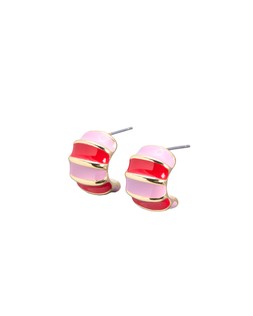 Kyra Enamel Inlay Stud Earrings