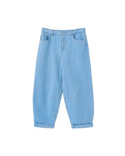 Light Blue Denim Striped Barrel Leg Jeans £70