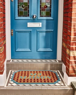 Ma Maison Pink Chequerboard Doormat £19.50