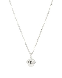 Marie Cupcake Charm Silver Pendant Necklace £48