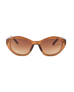 Mocha Brown Crystal Angled Oval Sunglasses £26