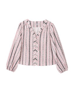 Monochrome Floral Tie Front V-Neck Blouse £58