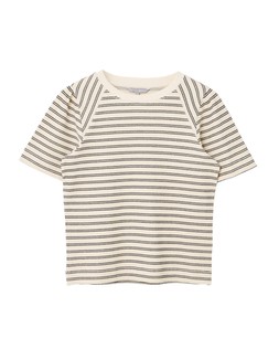 Monochrome Striped Short Sleeve Ribbed Top £40 €52