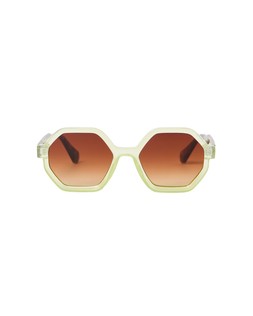 Olive Green Crystal Hexagon Sunglasses £28