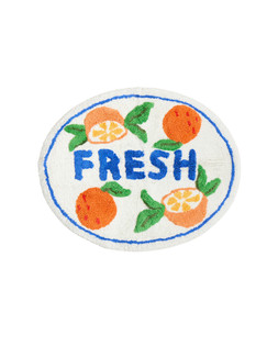 Orange Fresh Round Tufted Bath Mat £25