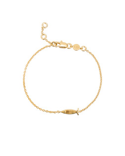 Otto Textured Fish Gold Plated Chain Bracelet £36 €47