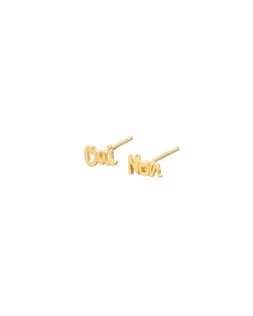 Oui Non Gold Plated Stud Earrings £26