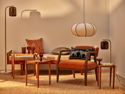 Paloma Oval Brown Pendant Lamp Shade // Credit: Oliver Bonas / Carolyn Barber £125