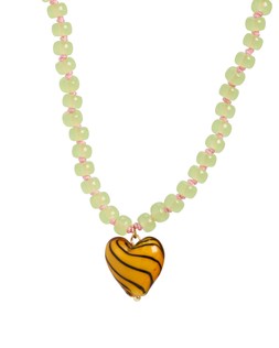 Pamela Heart Pendant Beaded Necklace £28 €36.50