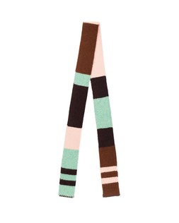 Pastel & Brown Colour Block Knitted Skinny Scarf £28.00 €36.50