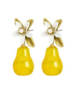 Pia Pear Charm Drop Flower Stud Earrings £18 €23.50