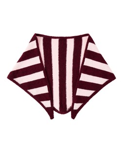 Pink & Burgundy Striped Knitted Triangle Scarf £28.00 €36.50