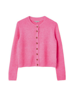 Pink Crew Neck Knitted Cardigan £65.00 €85.00