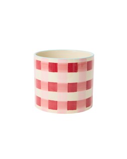 Pink Gingham Ceramic Plant Pot £37.50