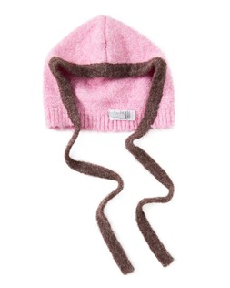 Pink Marl Bonnet with Brown Ties £28.00 €36.50