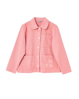 Pink Strawberry Embroidered Denim Jacket £85