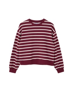 Plum & White Striped Sweatshirt £55.00 €72.00