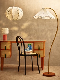 Pois Blue Polka Dot Wave Floor Lamp £195