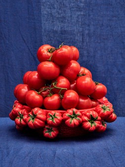 Red Ceramic Tomato Bowl