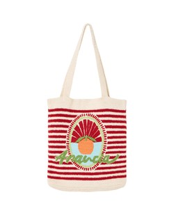 Red & Cream Arancia Crochet Tote Bag £48 €63