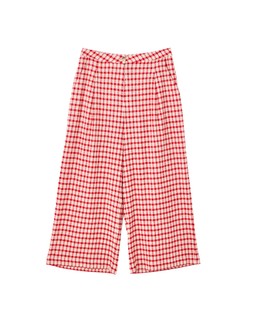 Red & Cream Gingham Cropped Wide Leg Trousers £70 €91