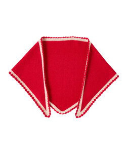 Red Scalloped Edge Triangle Scarf £29.5
