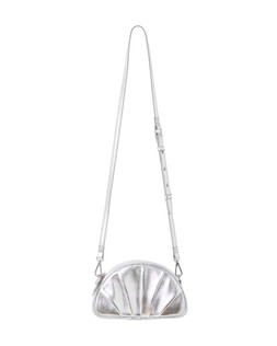 Silver Pleated Croissant Clutch Bag £42 €55