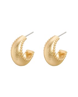 Suki Brushed Gold Tone Stud Detail Hoop Earrings £16.50 €21.5