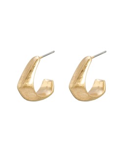 Suri Brushed Gold Tone Hoop Earrings £14.50 €19
