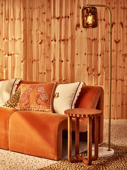 Tan Cheetah Kiss Square Cushion Cover 45x45cm £26.50