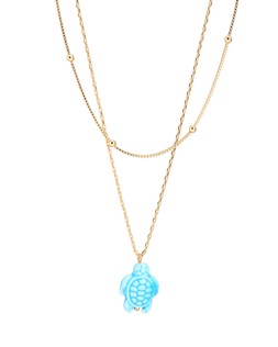 Tina Turtle Charm Double Row Necklace £26 €34