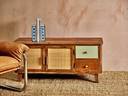 Tinta Green Stripe Mango Wood Sideboard £575