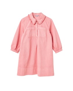 Washed Pink Frill Collar Denim Mini Dress £80