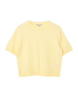 Yellow Fluffy Short Sleeve Knitted T-Shirt £58 €76