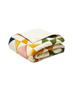 Patchwork Star Multicolour Velvet Quilt