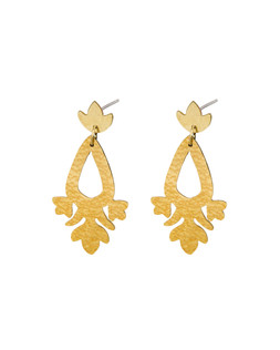 Just Trade x Oliver Bonas Priya Teardrop Leaf Earrings