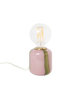Clara Pink Stripe Desk & Table Lamp Base