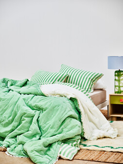 Casa Wooden Single Green Drawer Bedside Table £178