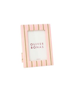 Tierra Pink & Green Striped Photo Frame 6x4