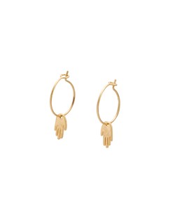 Toca Gold Tone Hand Charm Hoop Earrings £14.5