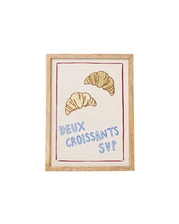 Deux Croissants Embroidered Wall Art £60