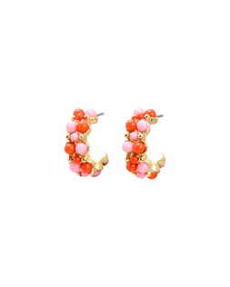 Mayzee Bead Cluster Small Hoop Earrings