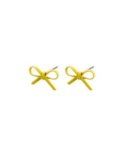 Poppy Yellow Ribbon Bow EarringsPoppy Yellow Ribbon Bow Earrings