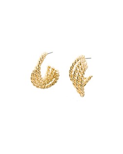Leia Gold Tone Twisted Hoop Earrings £18