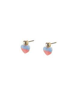 Claire Purple Ombre Heart Earrings