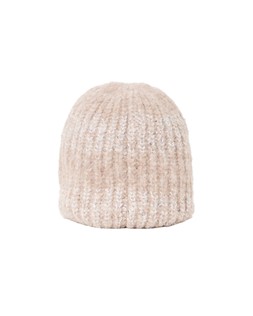 Beige & Brown Striped Sequin Knitted Hat £28