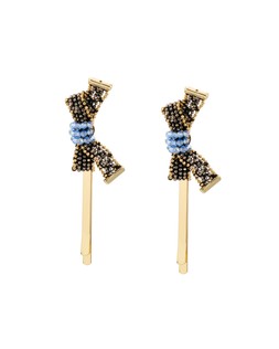 Bessie Beaded Bow Hair Slides Set of Two £14.5