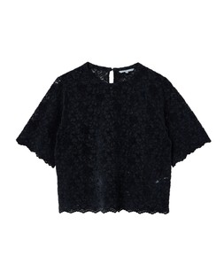 Black Lace Short Sleeve T-Shirt £50