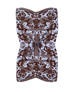 Blue & Brown Floral Pinstripe Scarf £28