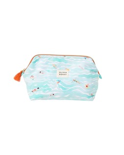 Blue & Orange Tassel Swimmers Makeup Bag £25